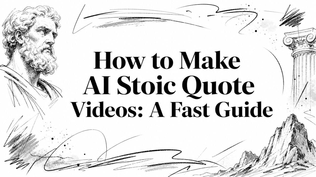 How to Make AI Stoic Quote Videos: A Fast Guide
