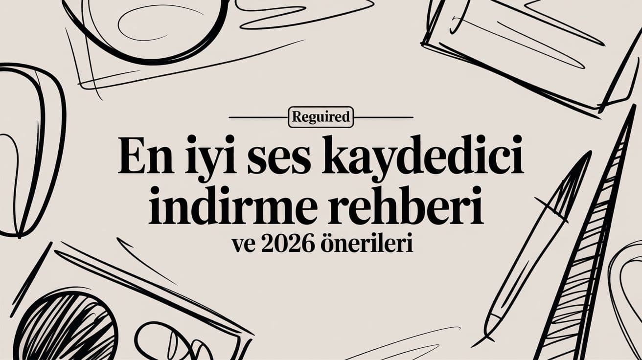 En iyi ses kaydedici indirme rehberi ve 2026 önerileri