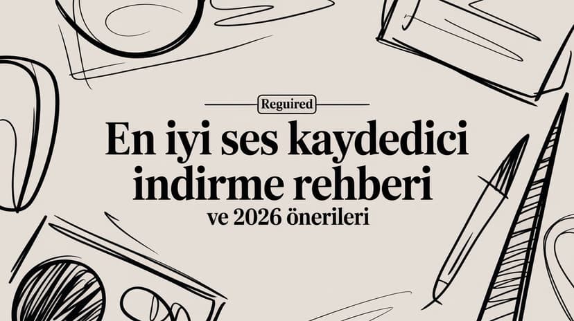 En iyi ses kaydedici indirme rehberi ve 2026 önerileri