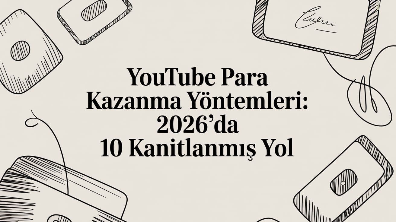 YouTube Para Kazanma Yöntemleri: 2026'da 10 Kanıtlanmış Yol