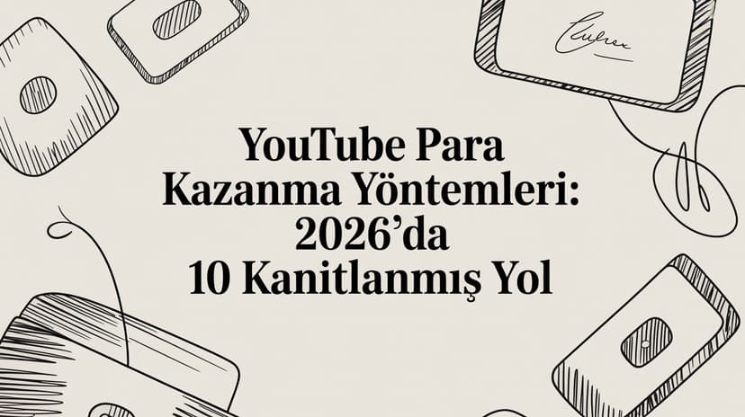 YouTube Para Kazanma Yöntemleri: 2026'da 10 Kanıtlanmış Yol
