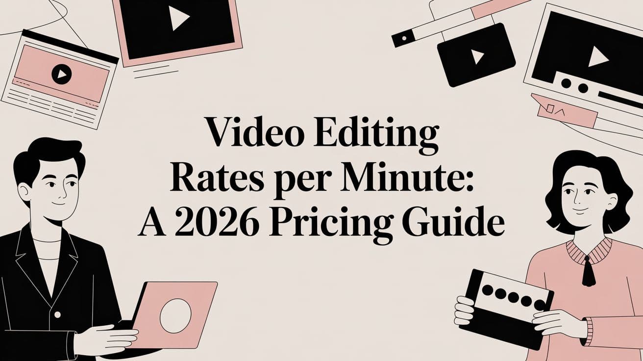 Video Editing Rates Per Minute: A 2026 Pricing Guide